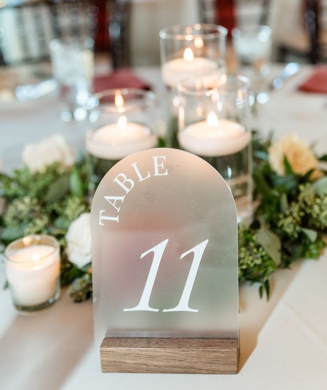 Frosted Acrylic Table Numbers