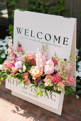 Flower Box Welcome Sign