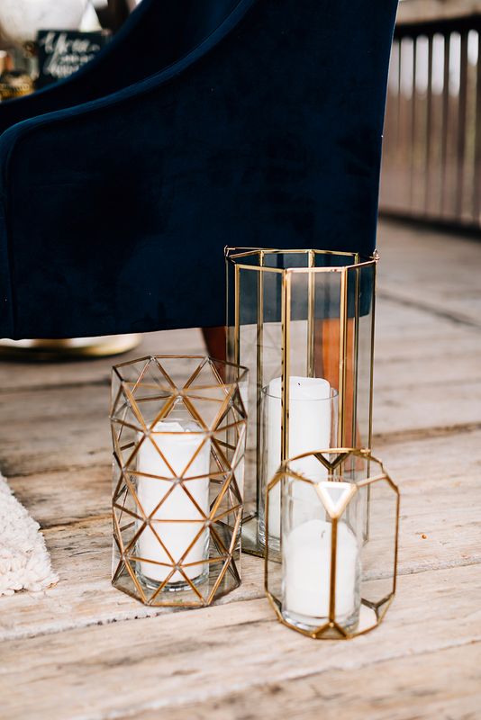 Gold & Glass Terrarium Lanterns