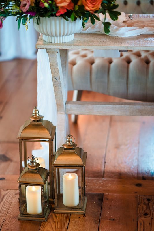 Traditional Brushed Gold Lanterns