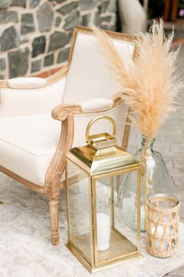 Huge Modern Gold Lantern