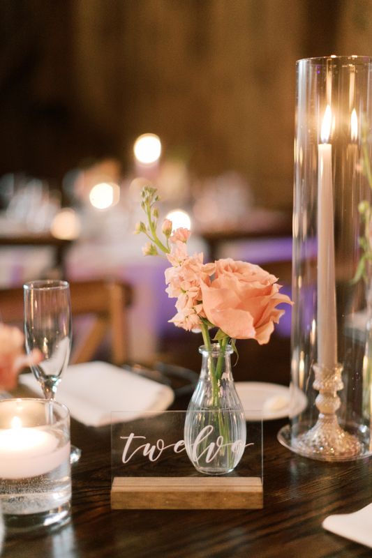 Acrylic Horizontal Table Numbers