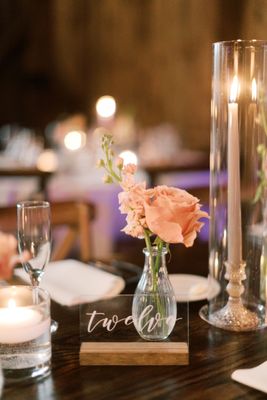 Acrylic Horizontal Table Numbers