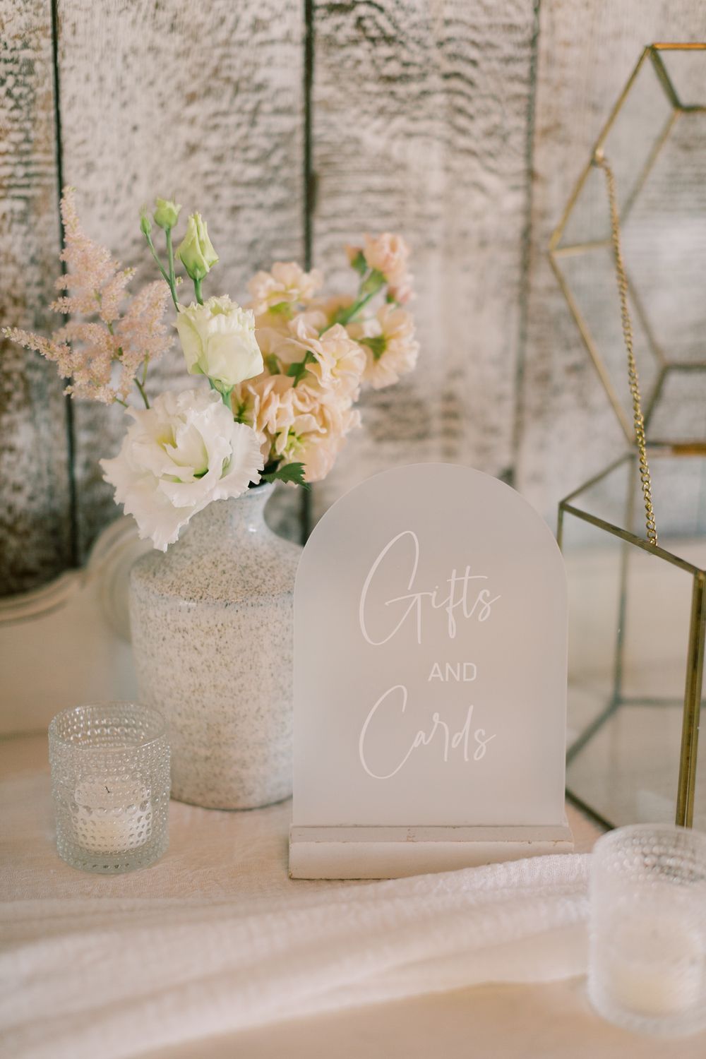 Frosted Acrylic Frosted Acrylic "Gifts and Cards" Sign