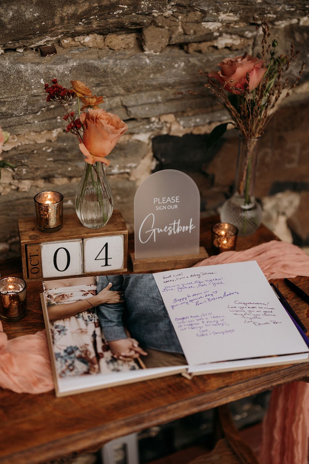 Frosted Acrylic Frosted Acrylic "Please Sign Our Guestbook" Sign