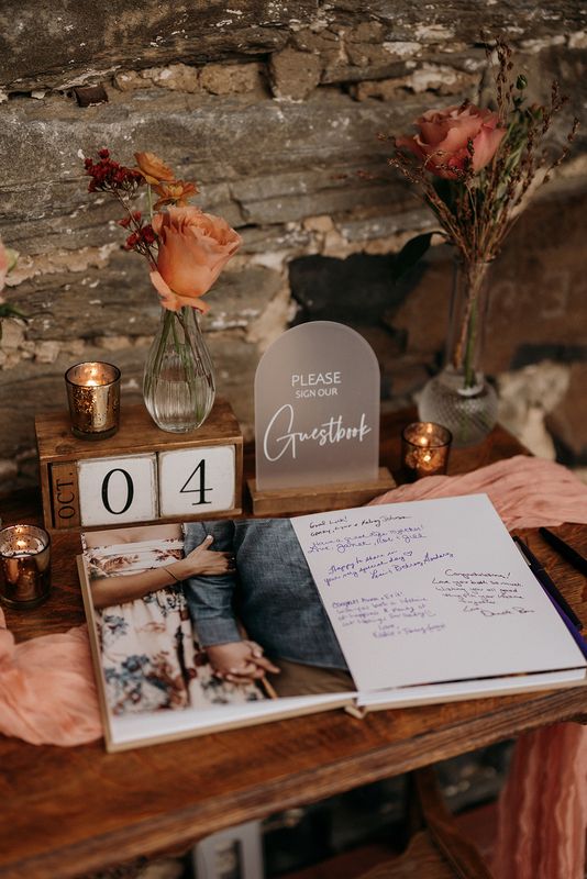 Frosted Acrylic "Please Sign Our Guestbook" Sign