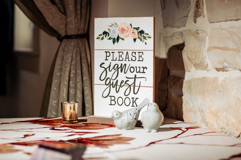 Floral "Please Sign Our Guestbook" Sign