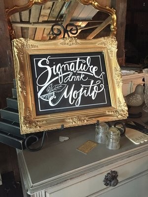 Small Antique Gold Chalkboard