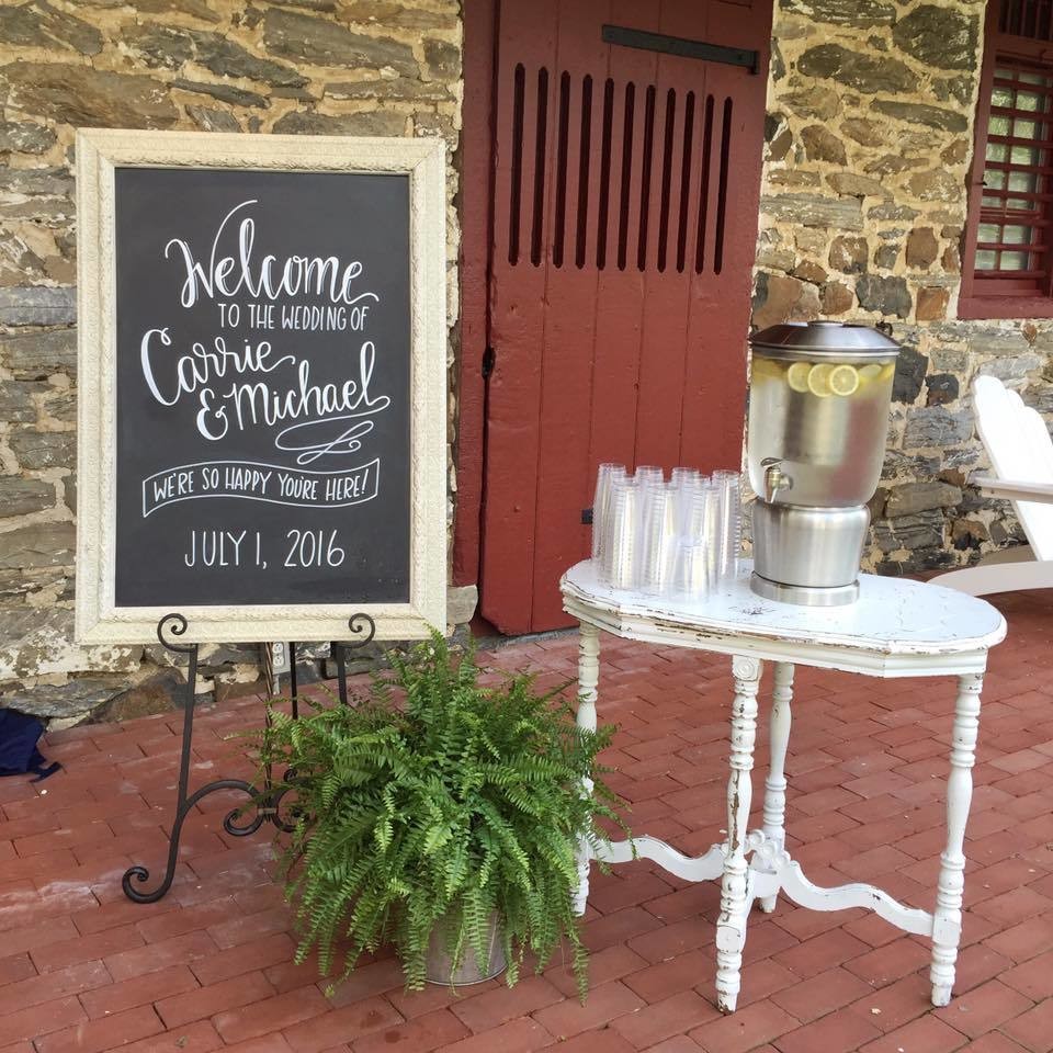 Rustic Chalkboard Welcome Sign