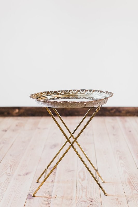 Mira Gold Mirrored Small Table
