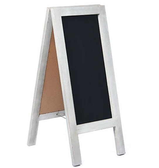 White Sandwich Style Two-Sided Chalkboard