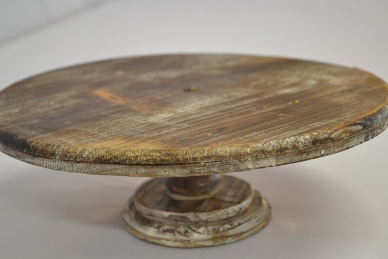 Eva 12" Wooden Cake Stand