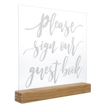 "Please Sign Our Guest Book" Acrylic Sign