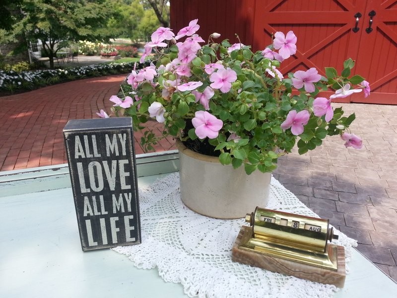 Box Sign "All my love all my life"