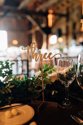 Gold Script Table Numbers