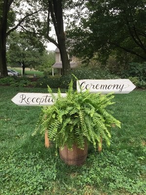 Wooden Ceremony & Reception Signs