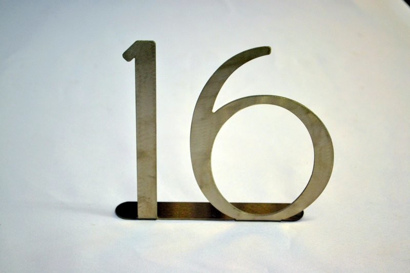 Galvanized Metal Table Numbers