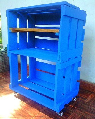 ESTANTE CAIXOTE COM PRATELEIRA