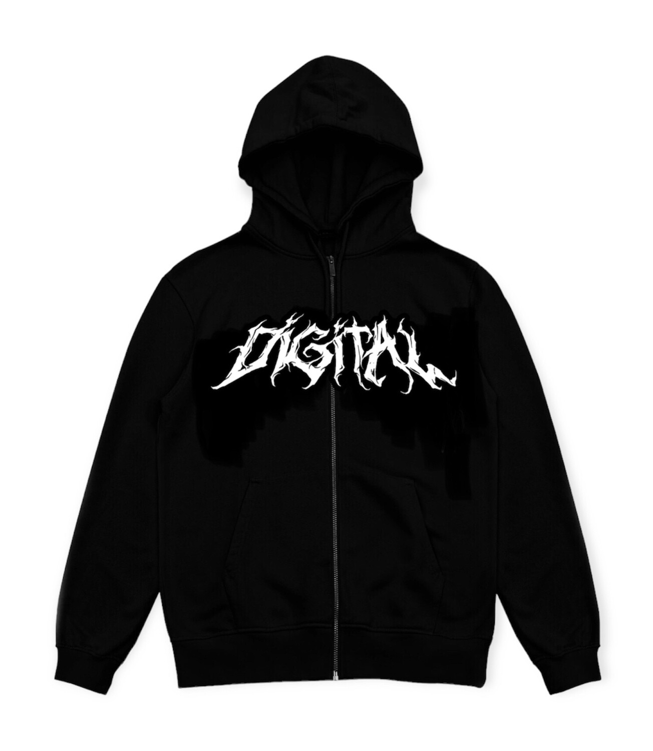 DIGITAL ZIP HOODIE BLACK FAUST