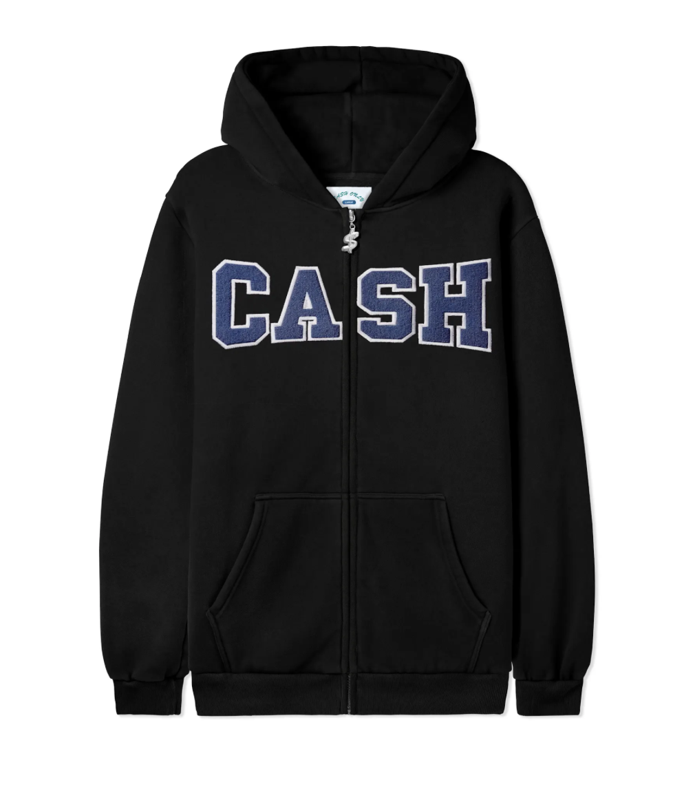 CASH ONLY CAMPUS ZIP THRU HOOD