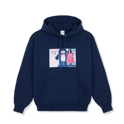 POLAR DAVE HOODIE | PINK DRESS - DARK BLUE