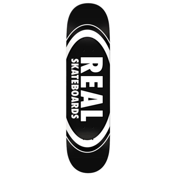 REAL SKATEBOARD OVAL BKACK 8,125