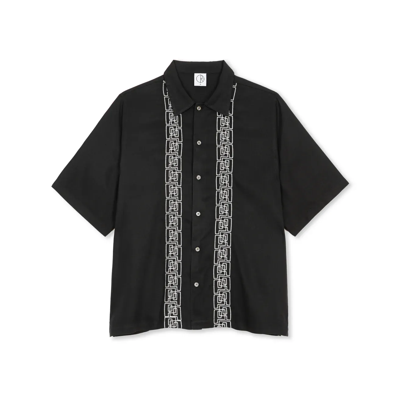 POLAR BOWLING SHIRT | DOUBLE P - BLACK / WHITE