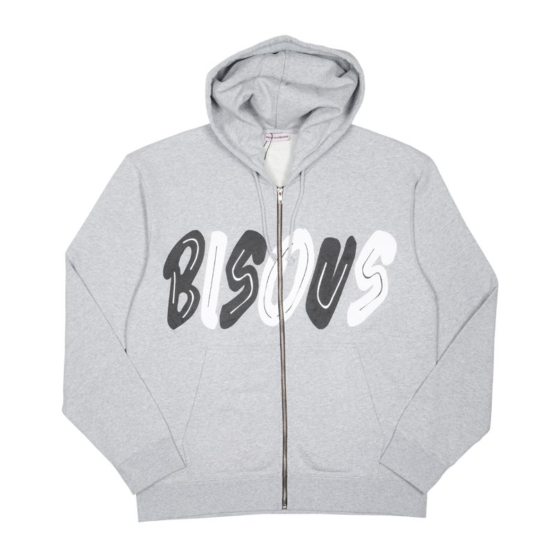 BISOUS HOODIE ZIPPER GREY