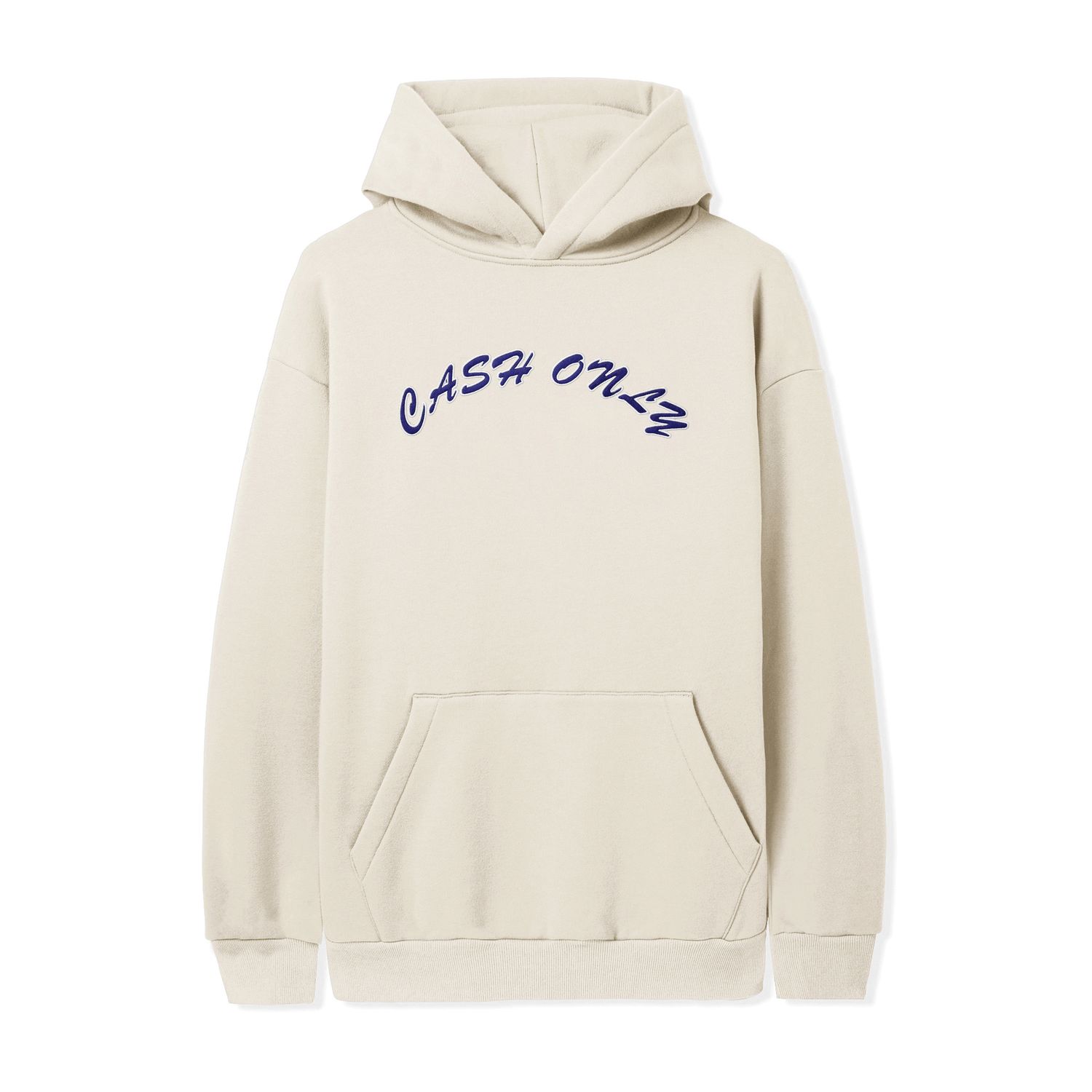 CASH ONLY FELT APPLIQUE LOGO PULL-OVER HOODIE