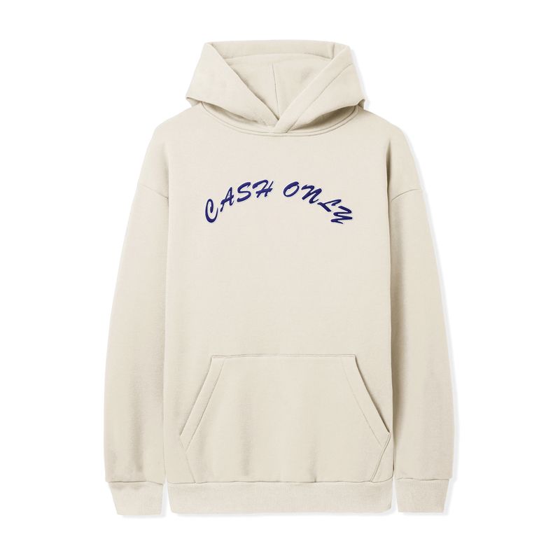 CASH ONLY FELT APPLIQUE LOGO PULL-OVER HOODIE