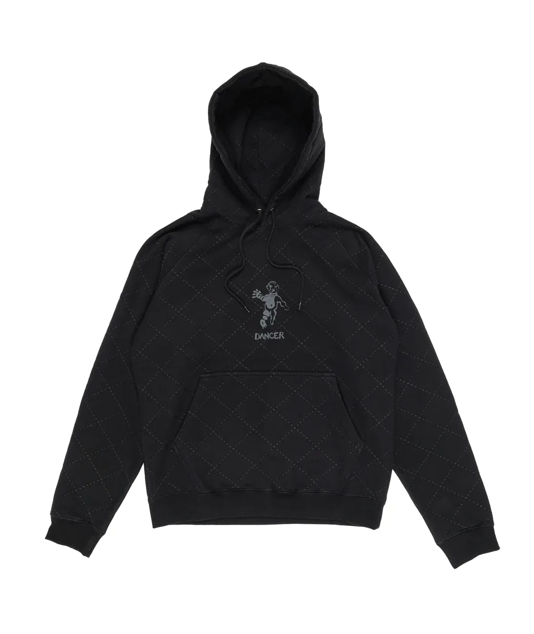 DANCER OG Diamond Stitch Hoodie Black