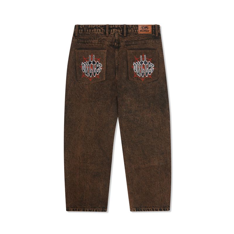 BUTTER Spider Denim Jeans ACIDE BROWN