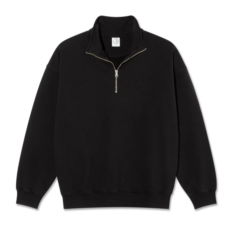 POLAR FRANKIE HALF ZIP SWEATER - BLACK