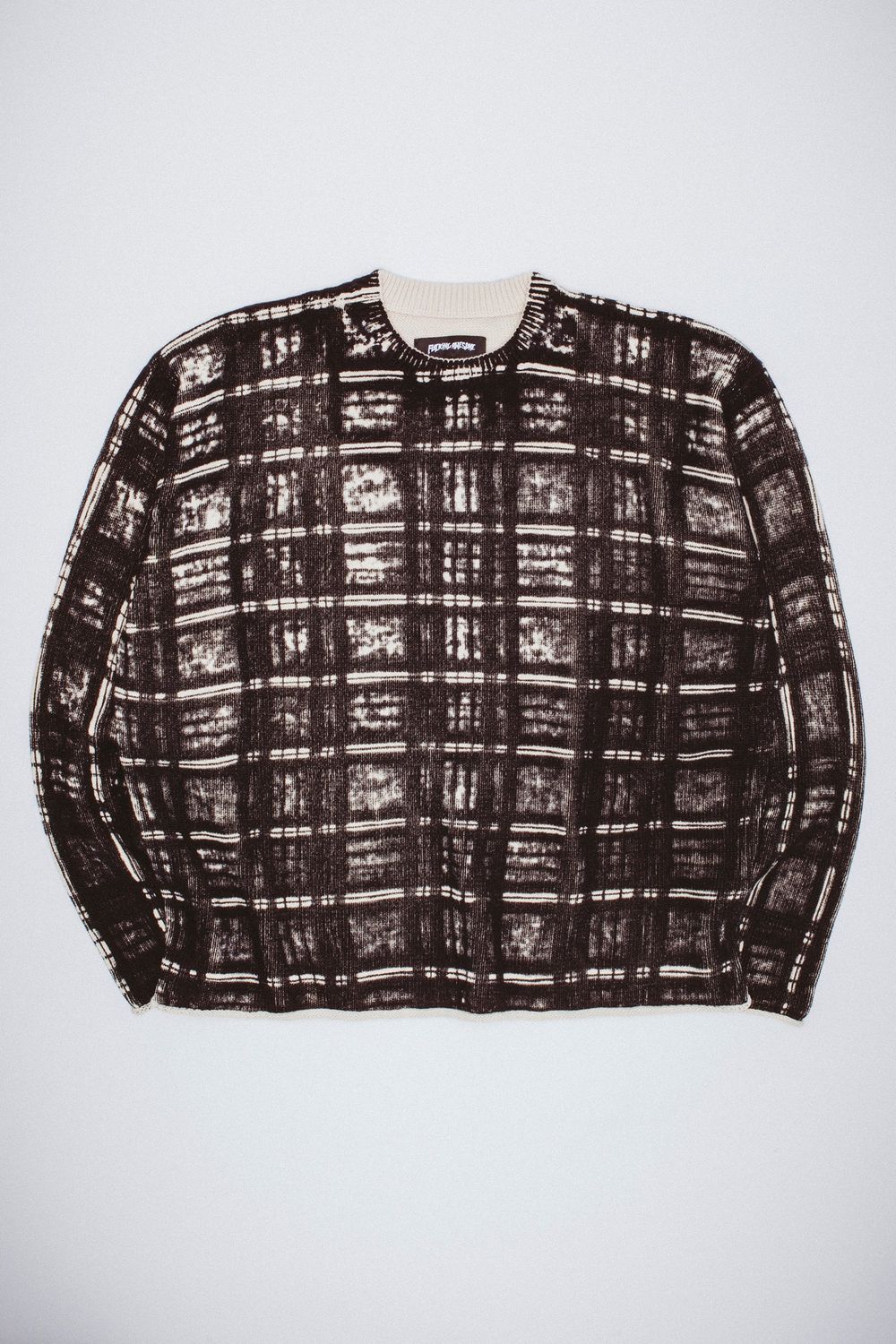 FA PRINTED PLAID SWEATER