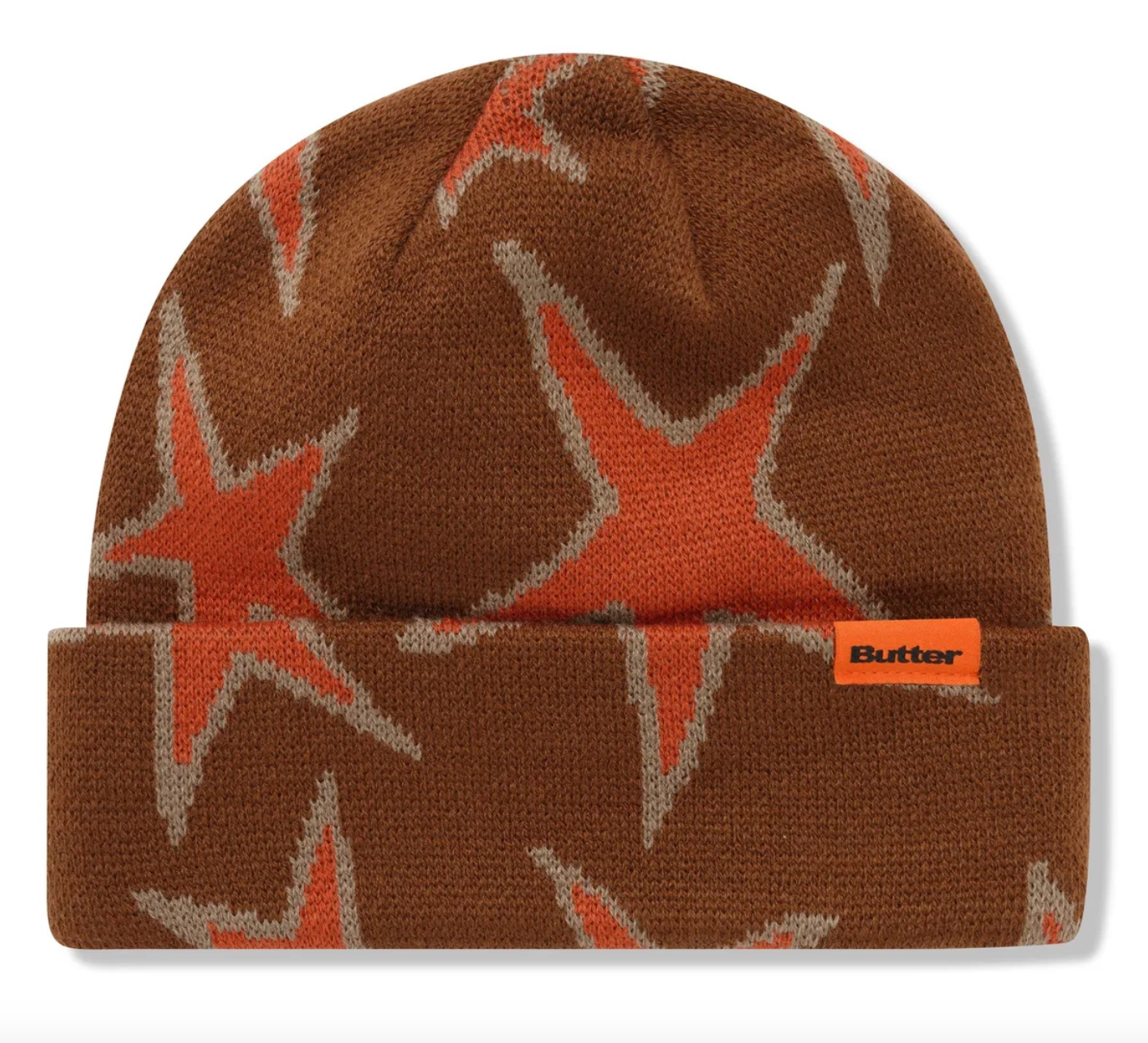 BUTTER Stars Cuff Beanie, Oak
