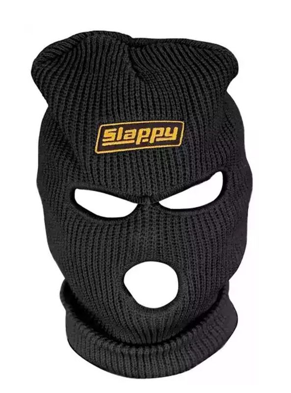 SLAPPY BEANIE MASK BLACK