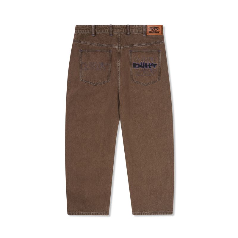 BUTTER Warped Denim Jeans Washed Brown
