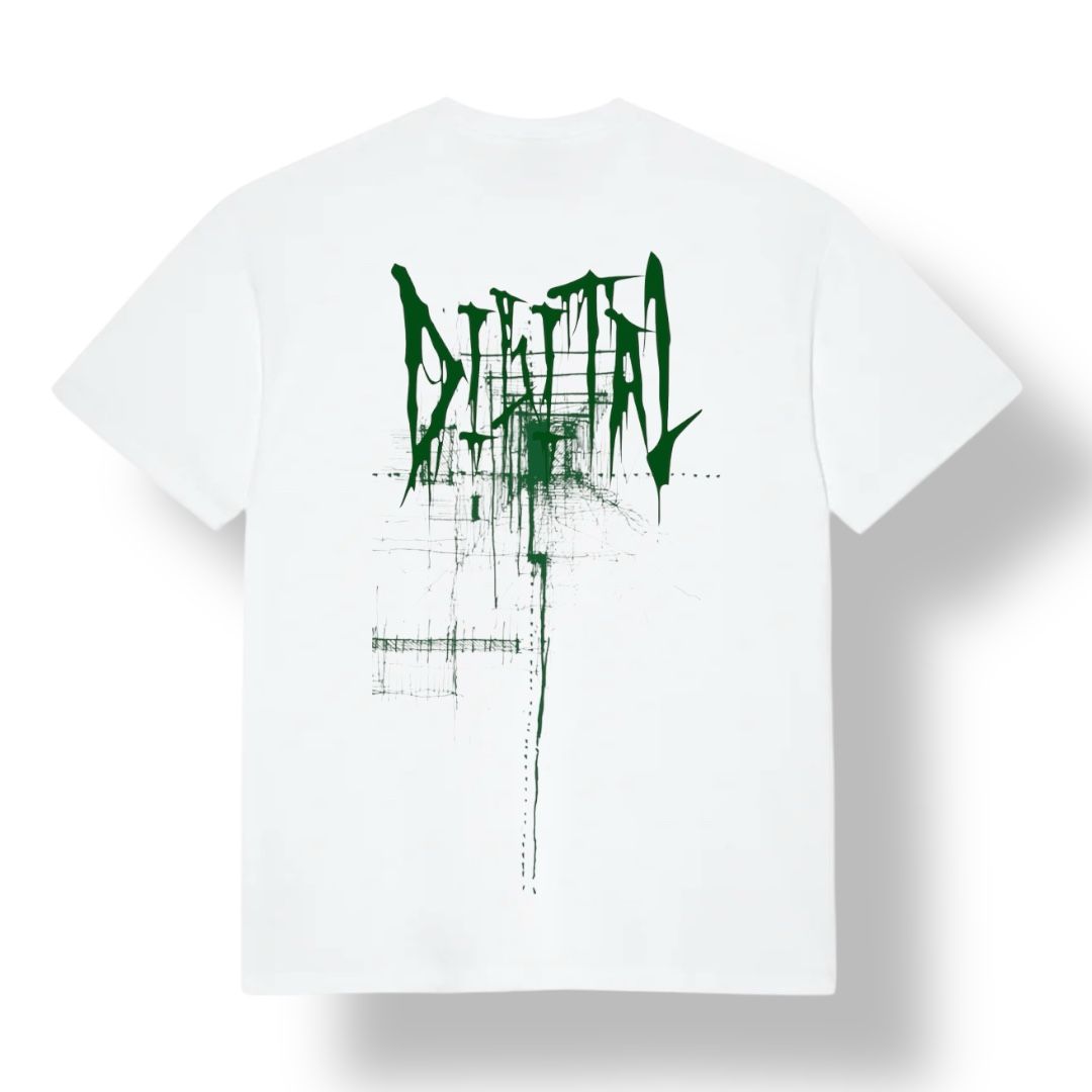 DIGITAL TEE THRONE WITHE GREEN
