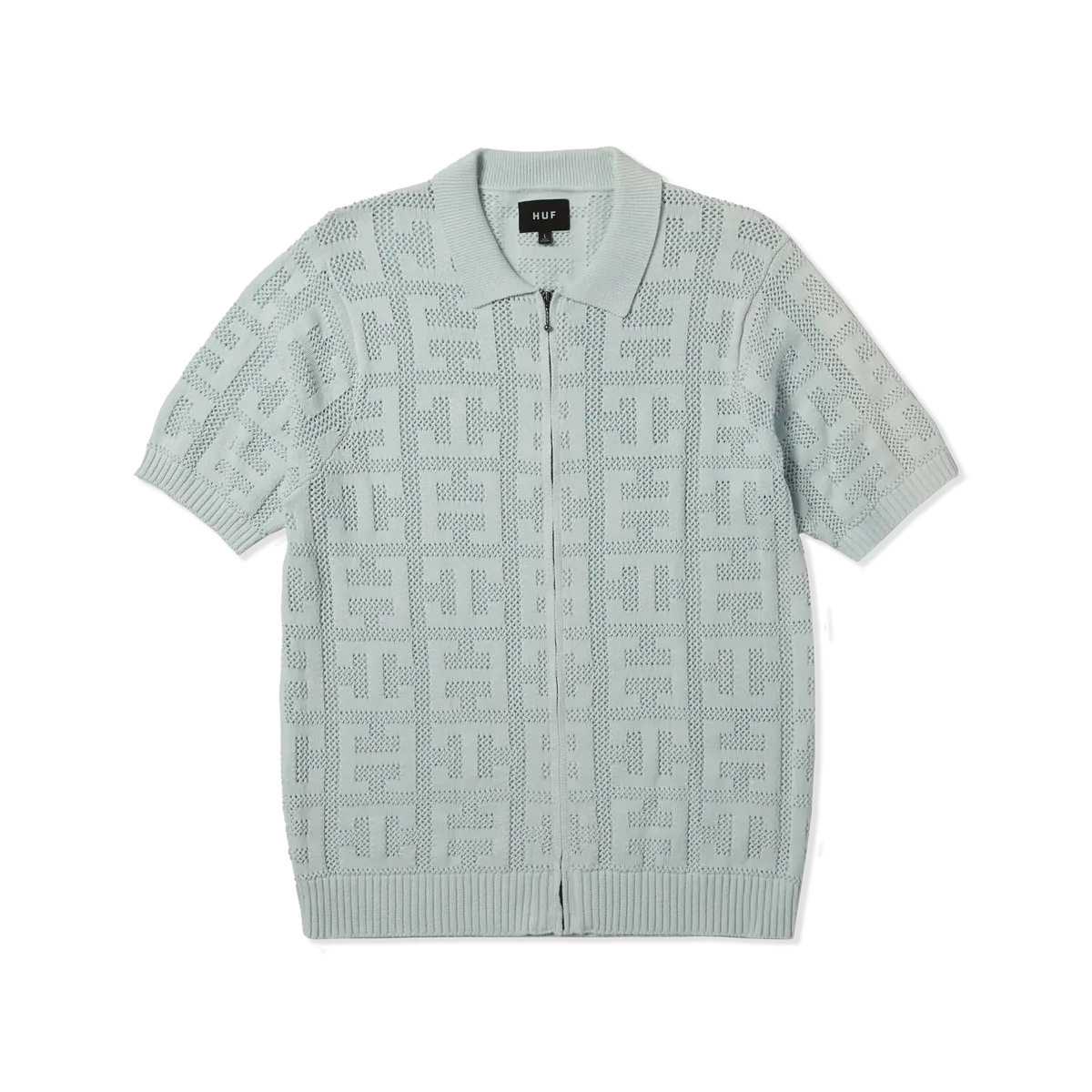 HUF MONOGRAM JACQUARD ZIP SWEATER