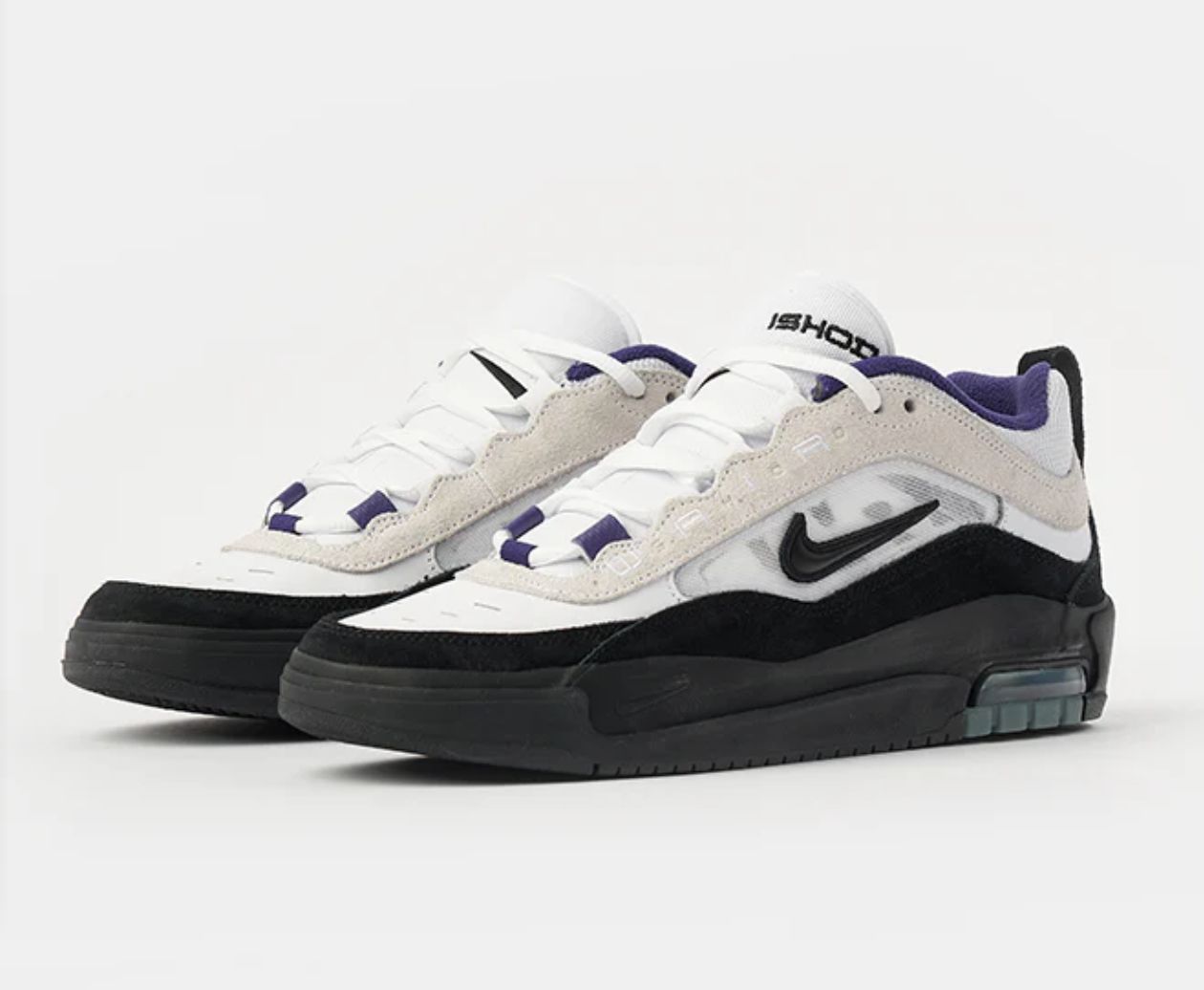NIKE AIR MAX ISHOD WHITE/BLACK-COURT PURPLE-BLACK FB2393-104