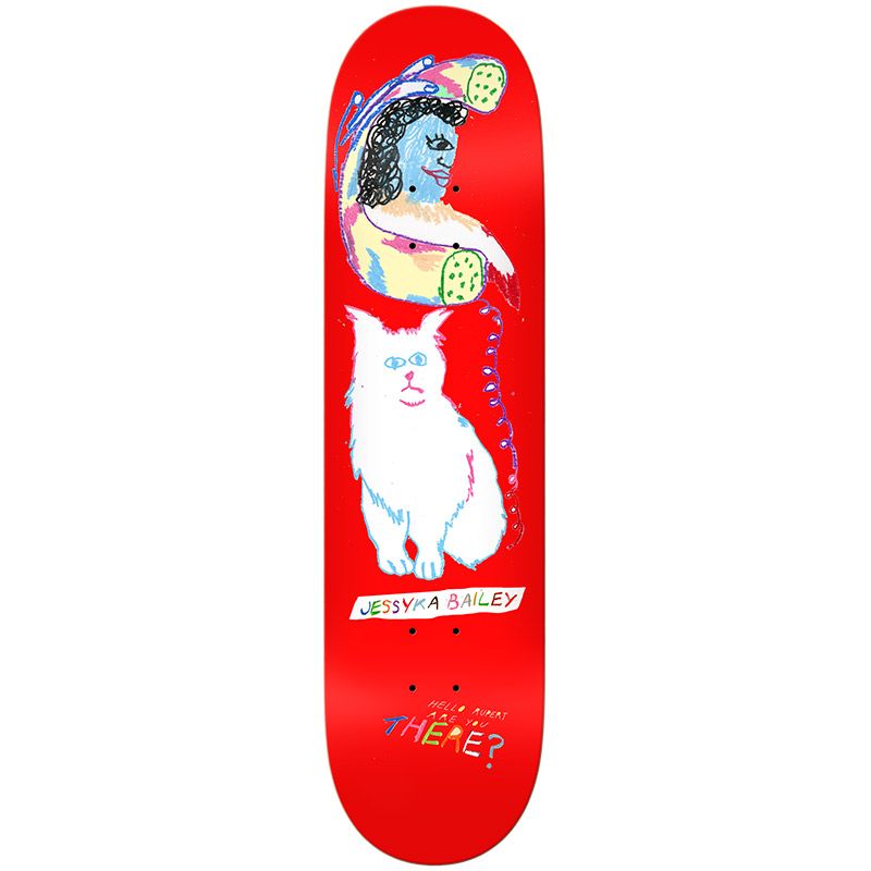 THERE JESSYKA HELLO WORLD SKATEBOARD DECK RED 8.0