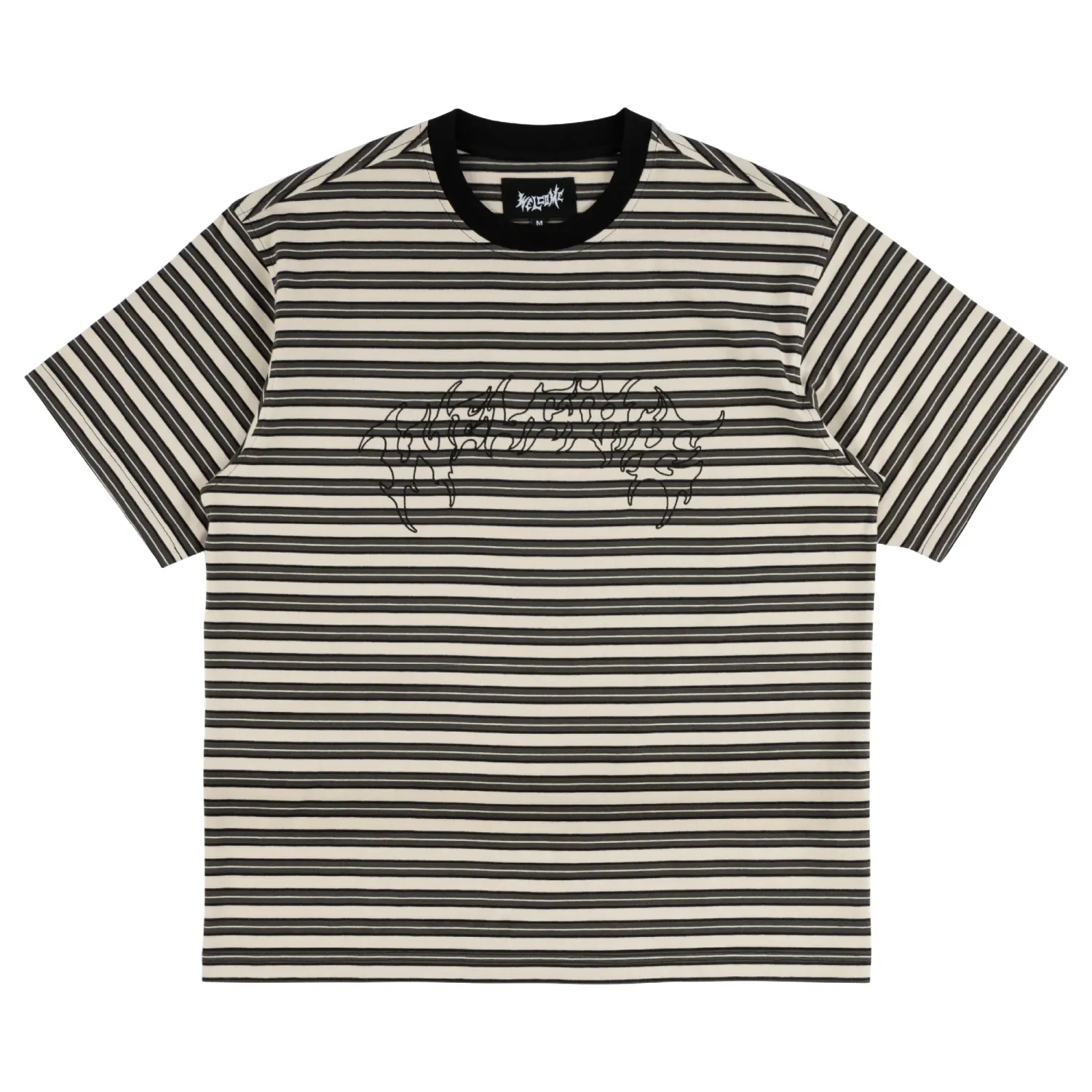 CONCRETE BOXY STRIPED KNIT TEE