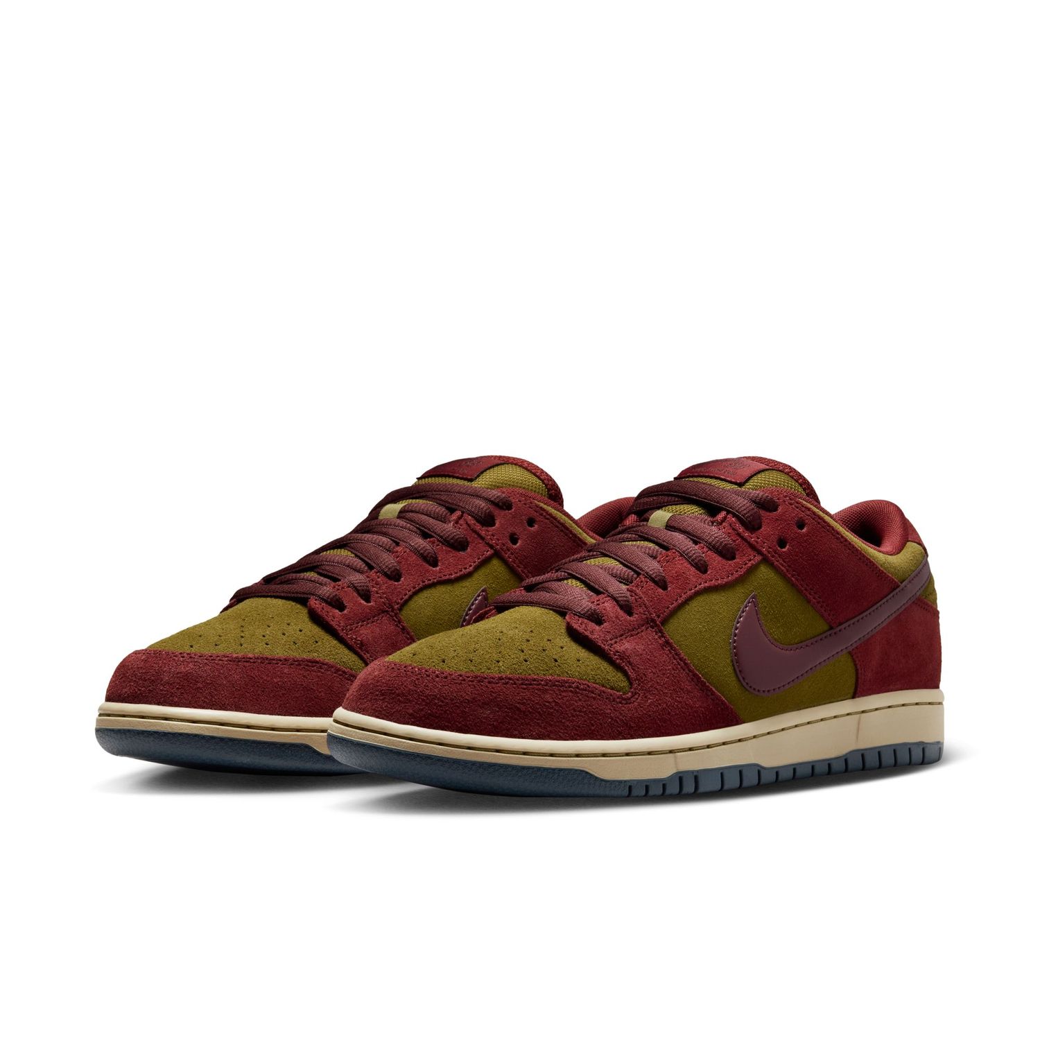NIKE SB DUNK LOW PRO DARK TEAM RED/BURGUNDY CRUSH-OLIVE FLAK HQ1625-600