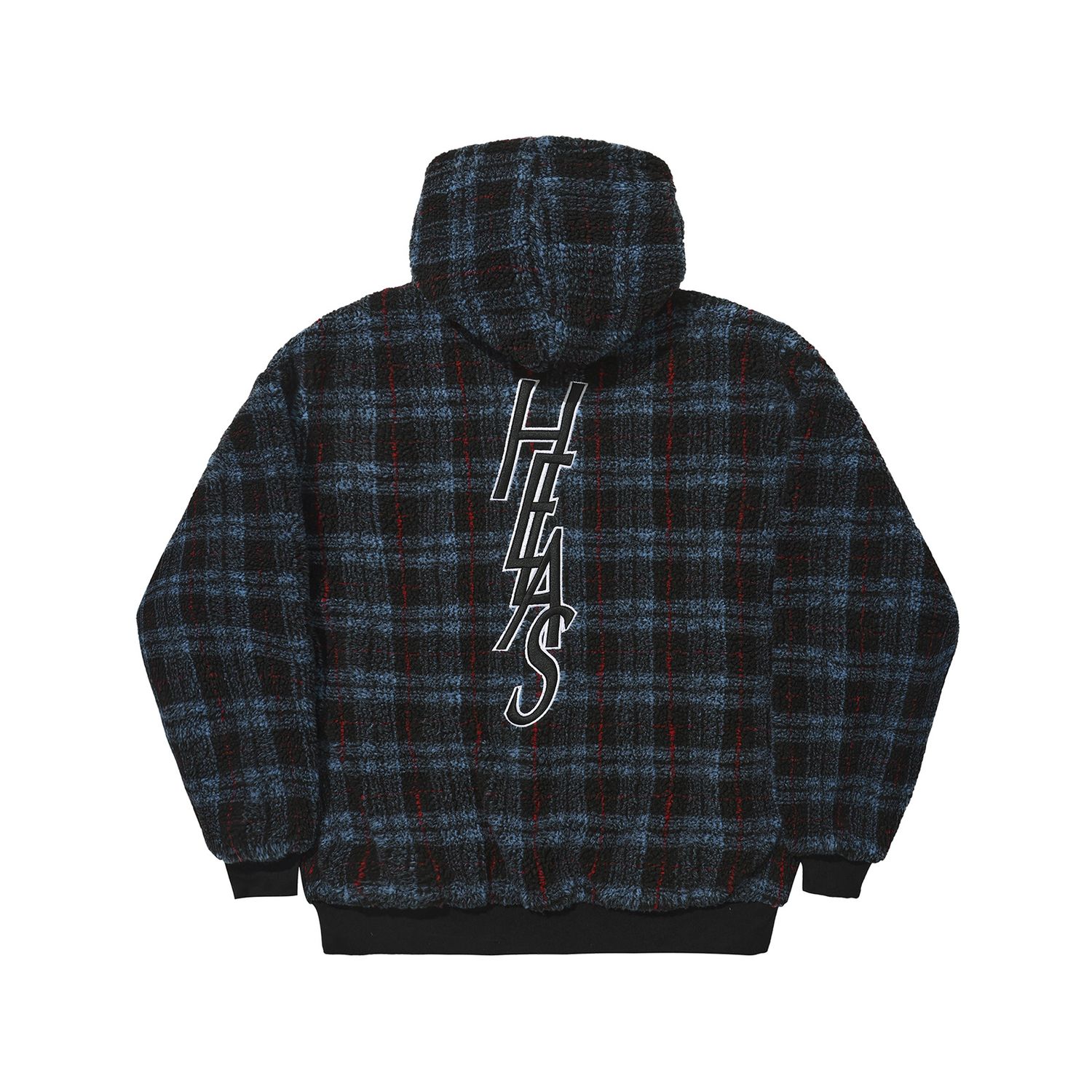 HÉLAS OCARO REVERSIBLE CHECKERED FULL ZIP JACKETNAVY/BLACK