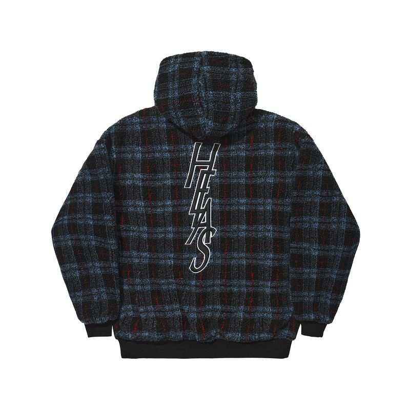 HÉLAS OCARO REVERSIBLE CHECKERED FULL ZIP JACKETNAVY/BLACK