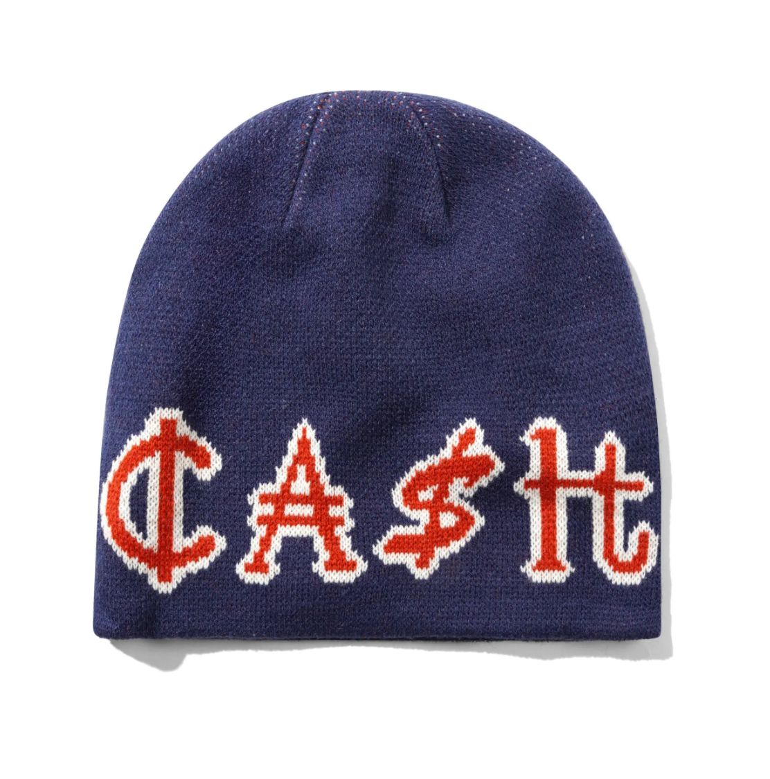 CASH ONLY Currency Skully Beanie Navy