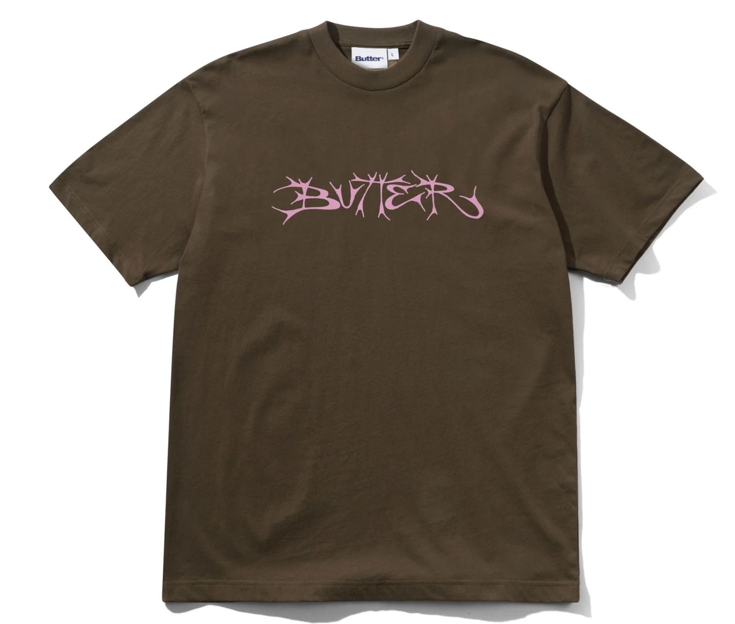 BUTTER Scrawling Tee, Chestnut