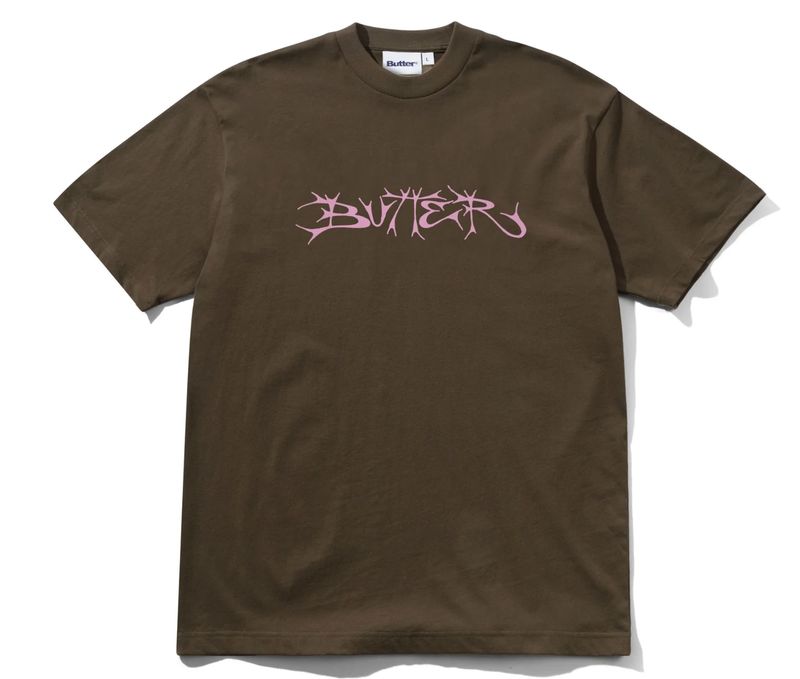 BUTTER Scrawling Tee, Chestnut
