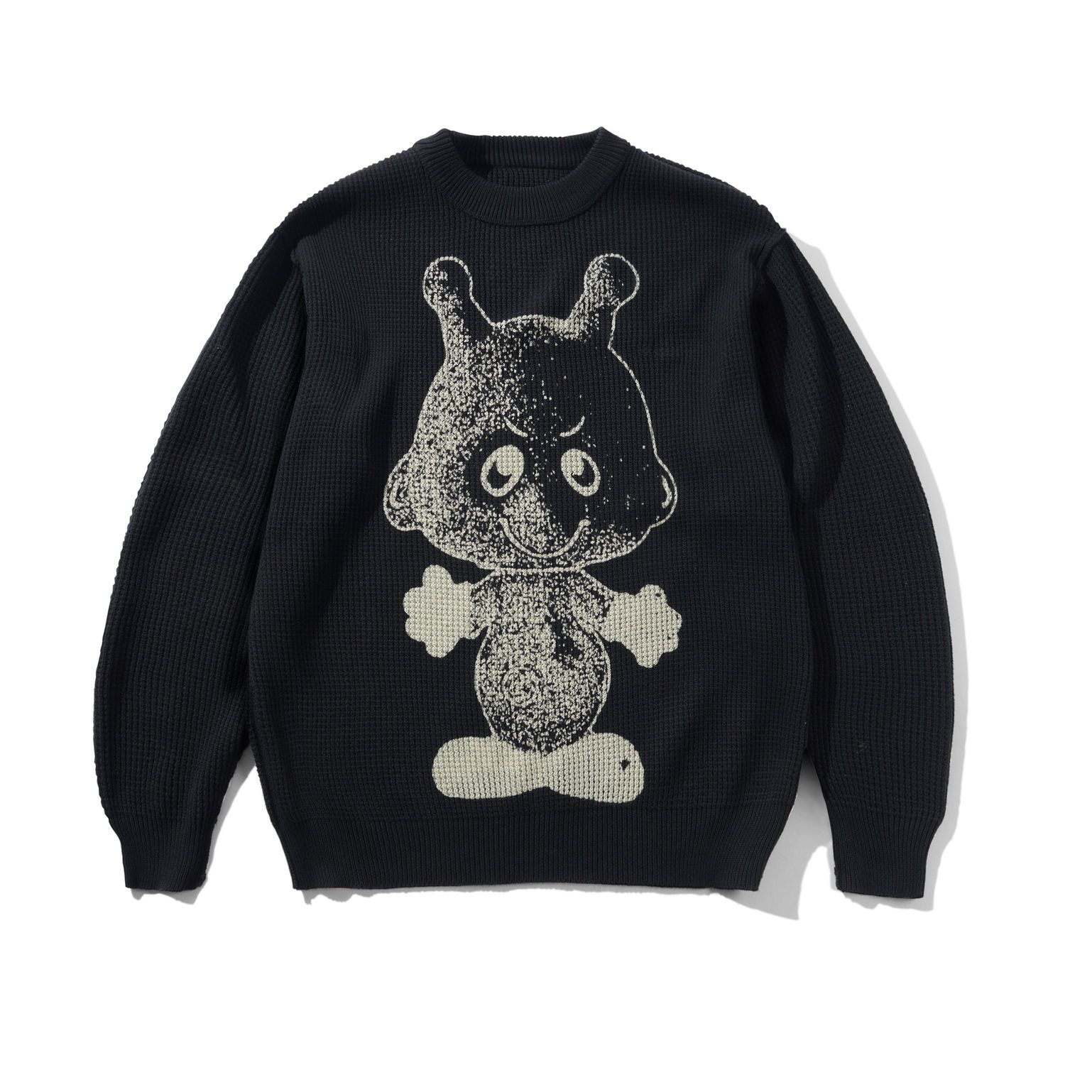 BUTTER Newcomer Reversible Knit Sweater, Black