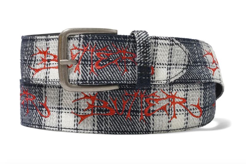 BUTTER Scrawling Belt, Plaid